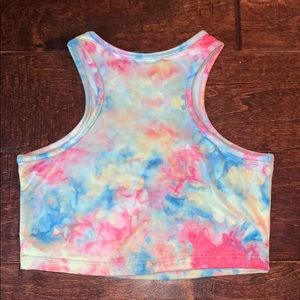 UNIF Tops - UNIF Tie Dye Rainbow Halter Crop Top UNIF Tops - UNIF Tie Dye Rainbow Halter Crop Top